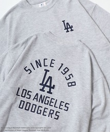 MLB/メジャーリーグベースボール オーバーサイズ 裏毛 フロント バックプリント ロゴ ワンポイント刺繍 スウェット トレーナー/レディース メンズ