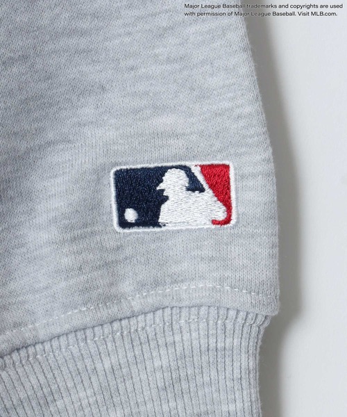 MLB(メジャーリーグベースボール)の「MLB/メジャーリーグベースボール オーバーサイズ 裏毛 フロント バックプリント ロゴ ワンポイント刺繍 スウェット トレーナー/レディース メンズ(スウェット・メンズ・ホワイト/ブルー系その他/ネイビー/アッシュグレー/ブラック系その他/ブラック/グレー系その他/ブルー系その他2・M/L/LL)」の15枚目の写真