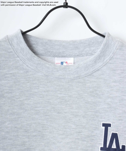 MLB(メジャーリーグベースボール)の「MLB/メジャーリーグベースボール オーバーサイズ 裏毛 フロント バックプリント ロゴ ワンポイント刺繍 スウェット トレーナー/レディース メンズ(スウェット・メンズ・ホワイト/ブルー系その他/ネイビー/アッシュグレー/ブラック系その他/ブラック/グレー系その他/ブルー系その他2・M/L/LL)」の13枚目の写真