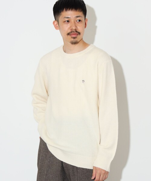 コーヒー刺繍 クルーネック ニット（ニット/セーター）｜BEAMS HEART（ビームスハート） 6,380円