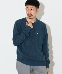 BEAMS HEART | コーヒー刺繍 クルーネック ニット(ニット/セーター)