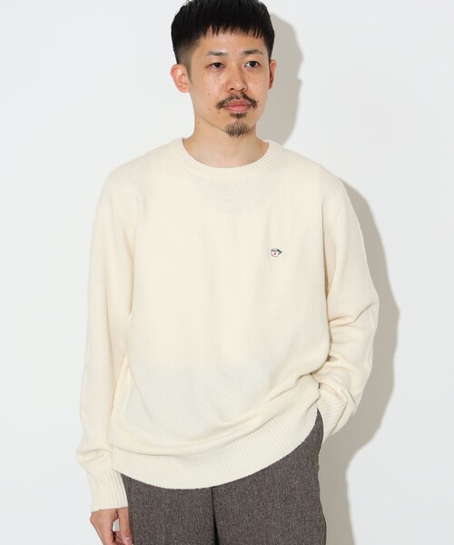 コーヒー刺繍 クルーネック ニット（ニット/セーター）｜BEAMS HEART（ビームスハート）
