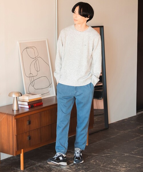 コーヒー刺繍 クルーネック ニット（ニット/セーター）｜BEAMS HEART（ビームスハート）