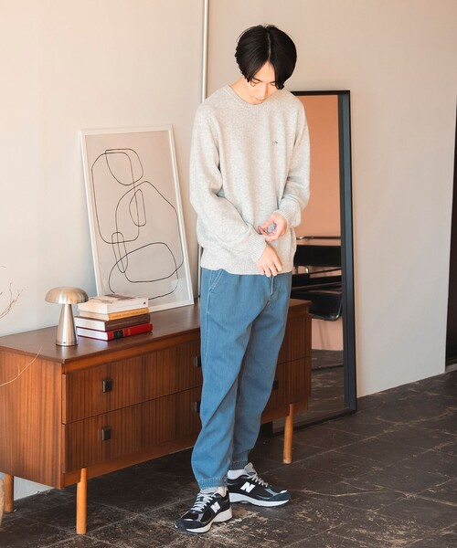 コーヒー刺繍 クルーネック ニット（ニット/セーター）｜BEAMS HEART（ビームスハート）