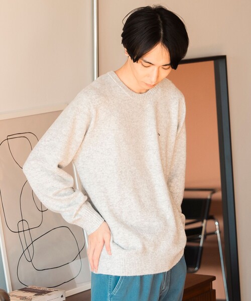 コーヒー刺繍 クルーネック ニット（ニット/セーター）｜BEAMS HEART（ビームスハート）