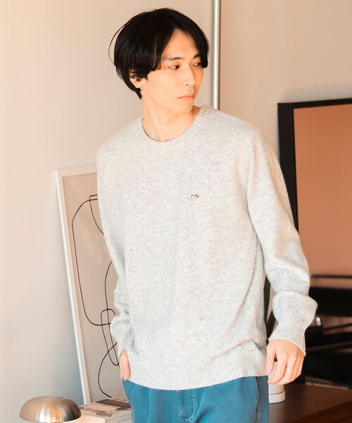 コーヒー刺繍 クルーネック ニット（ニット/セーター）｜BEAMS HEART（ビームスハート）