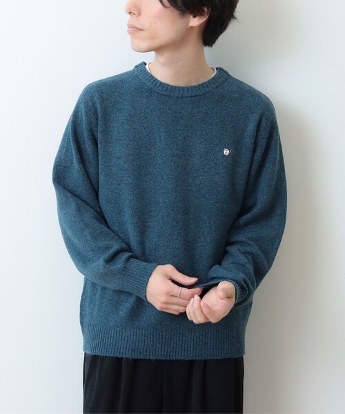 コーヒー刺繍 クルーネック ニット（ニット/セーター）｜BEAMS HEART（ビームスハート）