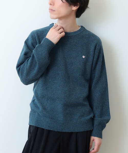 コーヒー刺繍 クルーネック ニット（ニット/セーター）｜BEAMS HEART（ビームスハート）