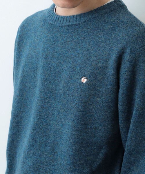 コーヒー刺繍 クルーネック ニット（ニット/セーター）｜BEAMS HEART（ビームスハート）