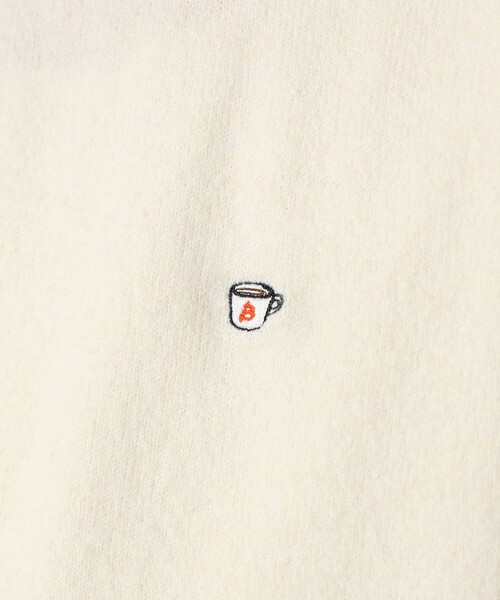 コーヒー刺繍 クルーネック ニット（ニット/セーター）｜BEAMS HEART（ビームスハート）
