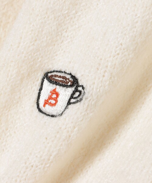 コーヒー刺繍 クルーネック ニット（ニット/セーター）｜BEAMS HEART（ビームスハート）