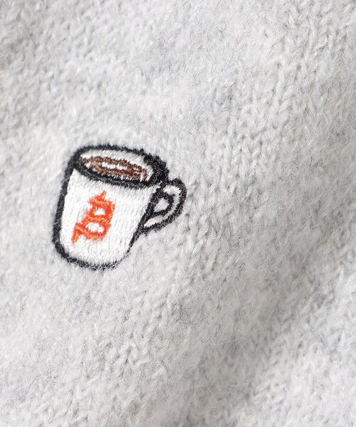 コーヒー刺繍 クルーネック ニット（ニット/セーター）｜BEAMS HEART（ビームスハート）