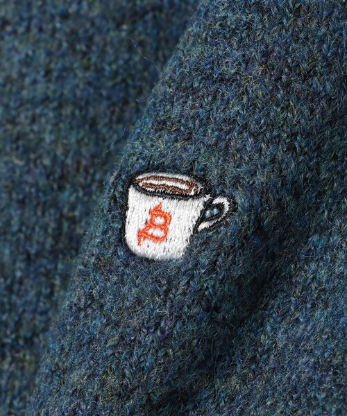 コーヒー刺繍 クルーネック ニット（ニット/セーター）｜BEAMS HEART（ビームスハート）