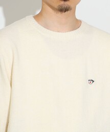 BEAMS HEART | 【ユニセックス】コーヒー刺繍 クルーネック ニット(ニット/セーター)