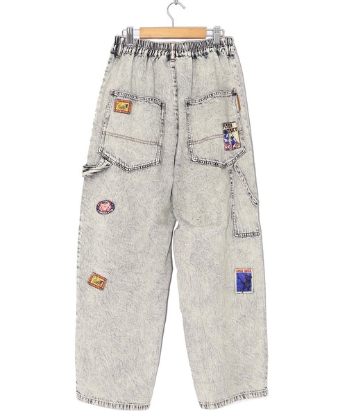 ScoLar（スカラー）の「143623：ケミカル加工orユーズドデニム風パッチワーク ペインターパンツ（デニムパンツ・レディース・グレー/ブルー・M）」の15枚目の写真