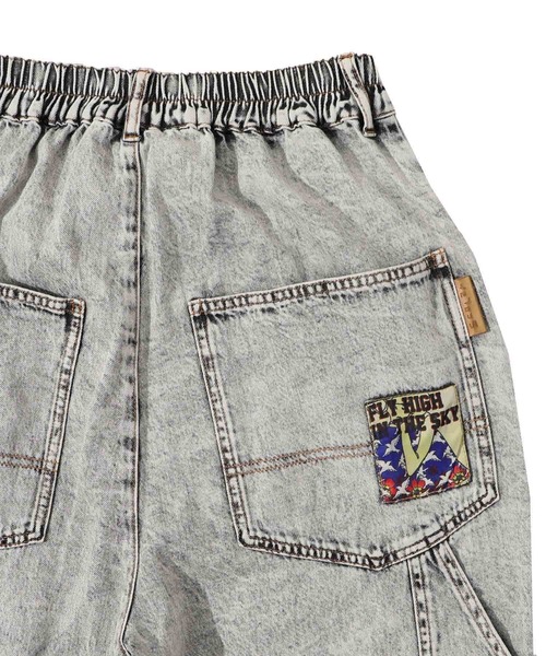 ScoLar（スカラー）の「143623：ケミカル加工orユーズドデニム風パッチワーク ペインターパンツ（デニムパンツ・レディース・グレー/ブルー・M）」の21枚目の写真