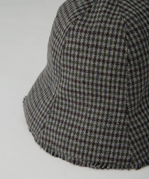 NANO universe（ナノユニバース）の「ガンクラブチェックチューリップハット（ハット・レディース・グレー/ブラウン・FREE）」の7枚目の写真