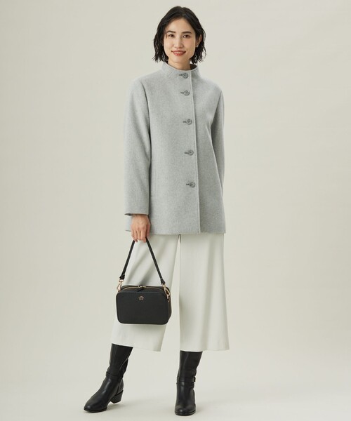 J.PRESS(ジェイプレス)の「ショートビーバー ボトルネック コート(その他アウター・レディース・ライトグレー系/ベージュ系/スカイブルー系/ブラック系・7/9/11)」の16枚目の写真