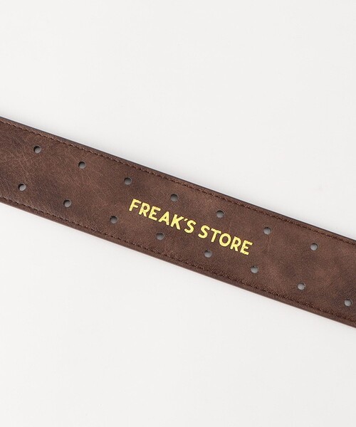 FREAK'S STORE（フリークスストア）の「フェイクレザー ムラ加工 ダブルピンベルト（ベルト・メンズ・ブラック/ブラウン・ﾌﾘ-）」の5枚目の写真
