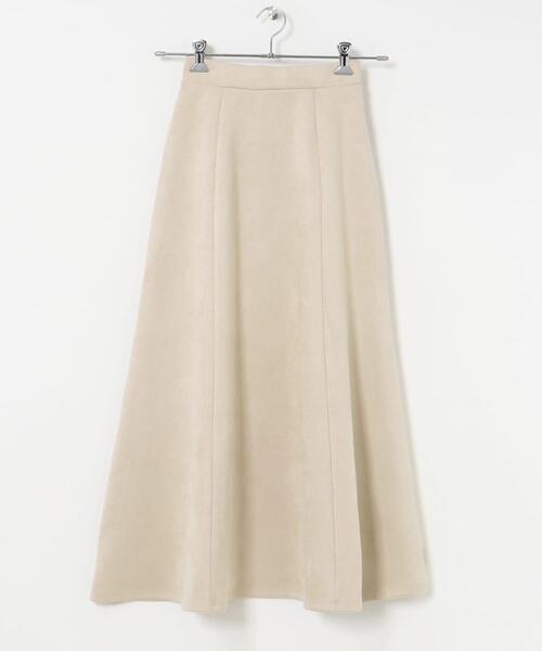 ITEMS URBANRESEARCH（アイテムズ アーバンリサーチ）の「フェイクスエードタックフレアスカート（スカート・レディース・モカ/チャコールグレー/ライトベージュ・FREE）」の9枚目の写真