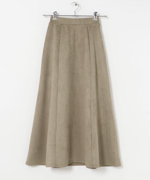 ITEMS URBANRESEARCH（アイテムズ アーバンリサーチ）の「フェイクスエードタックフレアスカート（スカート・レディース・モカ/チャコールグレー/ライトベージュ・FREE）」の20枚目の写真