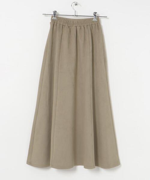 ITEMS URBANRESEARCH（アイテムズ アーバンリサーチ）の「フェイクスエードタックフレアスカート（スカート・レディース・モカ/チャコールグレー/ライトベージュ・FREE）」の22枚目の写真