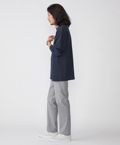 SHIPS（シップス）の「【WEB限定】SHIPS:〈抗菌・防臭〉ワンポイント ロゴ バーズアイ クルーネック 長袖 Tシャツ（Tシャツ/カットソー・メンズ・ブラック/ホワイト/ライトグレー/ダークグレー/ネイビー・SMALL/MEDIUM/LARGE/X-LARGE）」の21枚目の写真