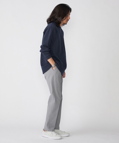 SHIPS（シップス）の「【WEB限定】SHIPS:〈抗菌・防臭〉ワンポイント ロゴ バーズアイ クルーネック 長袖 Tシャツ（Tシャツ/カットソー・メンズ・ブラック/ホワイト/ライトグレー/ダークグレー/ネイビー・SMALL/MEDIUM/LARGE/X-LARGE）」の22枚目の写真