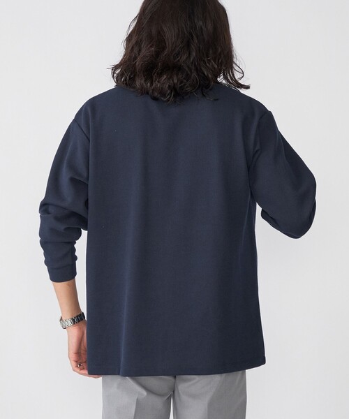 【WEB限定】SHIPS:〈抗菌・防臭〉ワンポイント ロゴ バーズアイ クルーネック 長袖 Tシャツ WEB限定】SHIPS:〈抗菌・防臭〉ワンポイント ロゴ バーズアイ