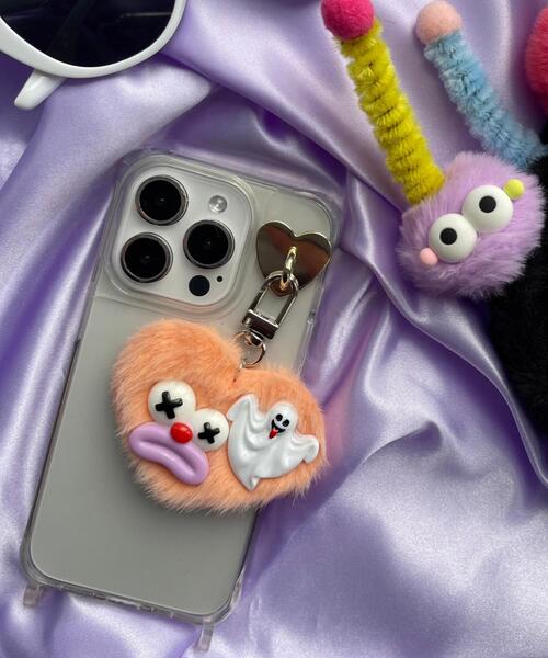 WEGO(ウィゴー)の「WEGO/ミニハートピエロモンスターぬいぐるみキーホルダー(キーホルダー・レディース・ピンク/ホワイト/グリーン系その他/オレンジ/パープル/ブラック・FREE)」の6枚目の写真