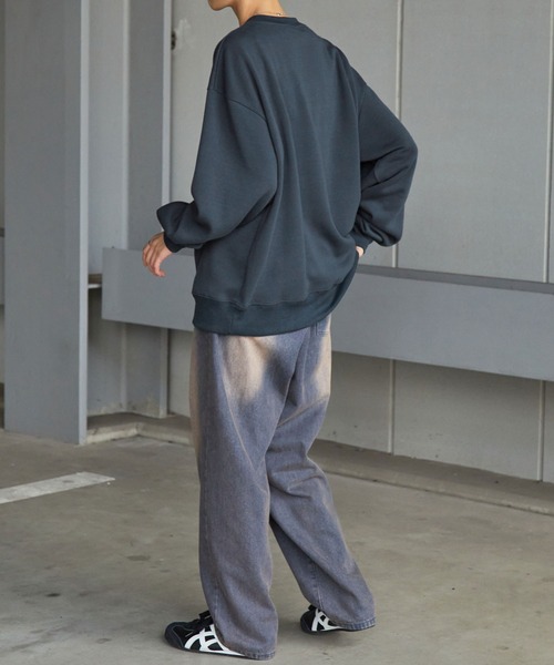 ヴィンテージライクグラフィックオーバーサイズクルーネックスウェット