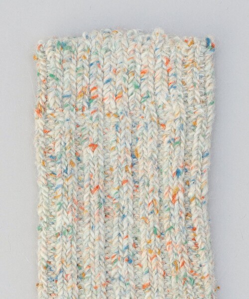 coen（コーエン）の「【H FOOT WEAR（エイチ フットウェア）】メランジリブクルーソックス（ソックス/靴下・レディース・ナチュラル/ブラック/ライトグレー/ロイヤルブルー・FREE）」の5枚目の写真