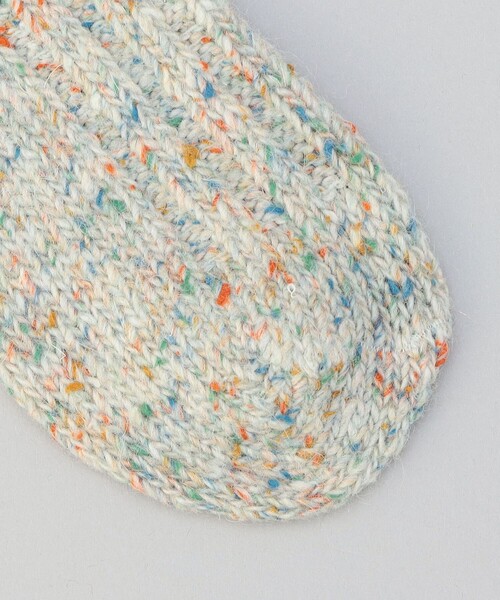 coen（コーエン）の「【H FOOT WEAR（エイチ フットウェア）】メランジリブクルーソックス（ソックス/靴下・レディース・ナチュラル/ブラック/ライトグレー/ロイヤルブルー・FREE）」の7枚目の写真