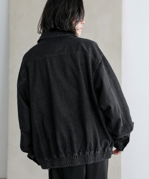 【セール】U.S. POLO ASSN.別注 ビッグシルエットショートブルゾン デニム/PU合皮（ブルゾン）｜U.S. POLO ASSN.（ユーエスポロアッスン）