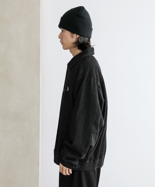 【セール】U.S. POLO ASSN.別注 ビッグシルエットショートブルゾン デニム/PU合皮（ブルゾン）｜U.S. POLO ASSN.（ユーエスポロアッスン）