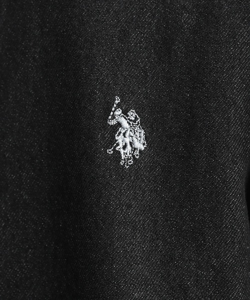 【セール】U.S. POLO ASSN.別注 ビッグシルエットショートブルゾン デニム/PU合皮（ブルゾン）｜U.S. POLO ASSN.（ユーエスポロアッスン）