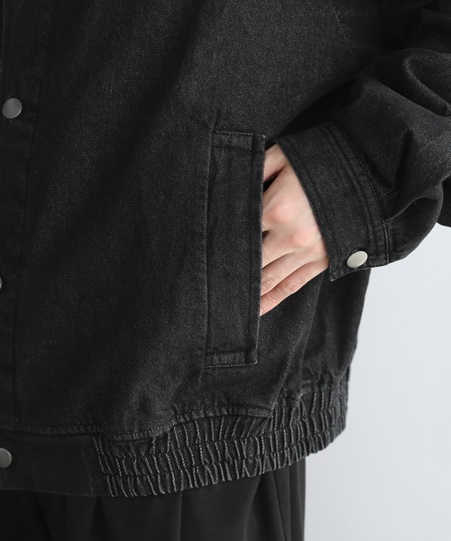 【セール】U.S. POLO ASSN.別注 ビッグシルエットショートブルゾン デニム/PU合皮（ブルゾン）｜U.S. POLO ASSN.（ユーエスポロアッスン）