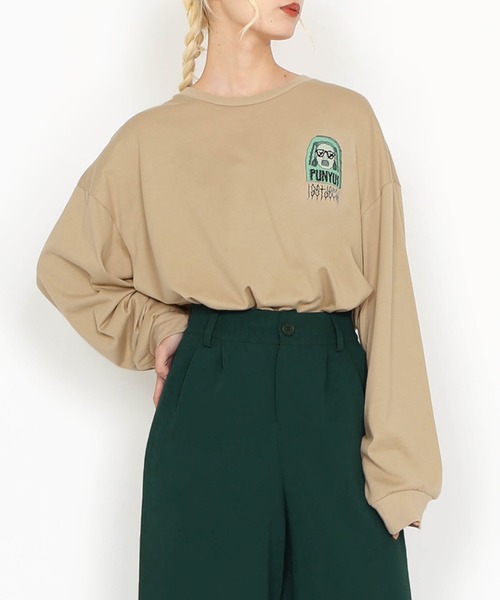 PUNYUS（プニュズ）の「Last decadeビッグロンＴ（Tシャツ/カットソー・レディース・ベージュ/ホワイト/ブラック・2/3/4）」の7枚目の写真