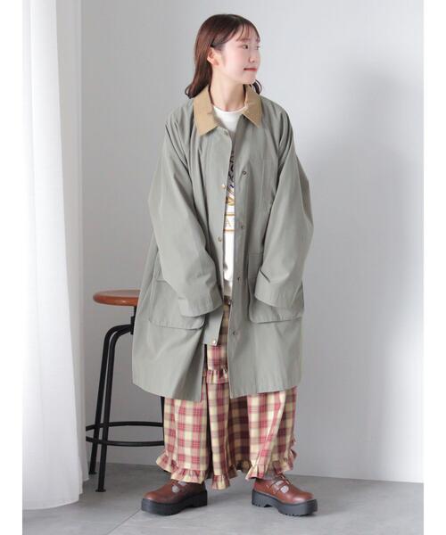 ehka sopo（エヘカソポ）の「コーデュロイ襟コート（その他アウター・レディース・ベージュ/カーキ/オリーブ・F）」の8枚目の写真