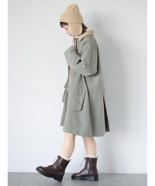 ehka sopo（エヘカソポ）の「コーデュロイ襟コート（その他アウター・レディース・ベージュ/カーキ/オリーブ・F）」の13枚目の写真