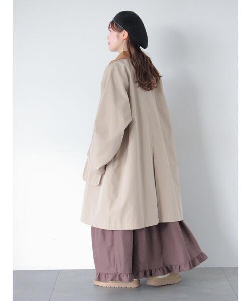 ehka sopo（エヘカソポ）の「コーデュロイ襟コート（その他アウター・レディース・ベージュ/カーキ/オリーブ・F）」の21枚目の写真