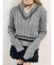 PHILLY | 【PHILLY】ラインケーブルニット(ニット/セーター)