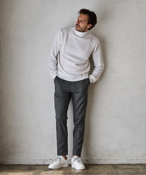 RATTLE TRAP（ラトルトラップ）の「ハイゲージ(12GG)タートルネックニット（ニット/セーター・メンズ・ブラック/ホワイト/ベージュ系その他・M/L/LL）」の10枚目の写真