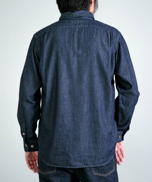 OMNIGOD mens / オムニゴッド] 5.5ozデニム スプレッドカラー