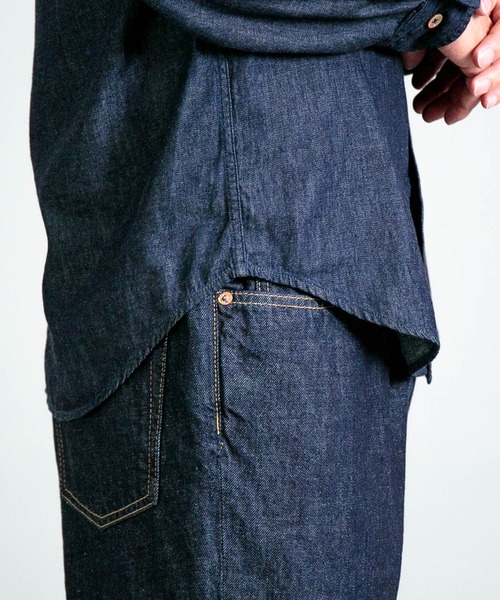 OMNIGODデニムシャツ OMNIGOD mens / オムニゴッド] 5.5ozデニム スプレッドカラー