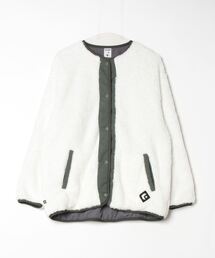 CONVERSE（コンバース）の「コンバース  フリース ノーカラー ジャケット_（その他アウター・ホワイト系）」