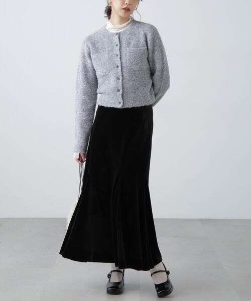 FREE'S MART(フリーズマート)の「◆ベロアマーメイドスカート(スカート・レディース・ブラック/ホワイト/ブルー・MEDIUM/SMALL)」の6枚目の写真