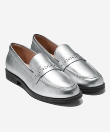 COLE HAAN コールハーン【23cm】ローファー シルバー COLE HAAN｜コール ハーンのローファー（シルバー/銀色系）通販
