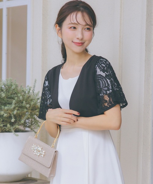 Retica(レティカ)の「結婚式バッグ キラキラ フラワーカットビジュー 2way ラメ ミニ ハンドバッグ パーティー (ハンドバッグ・レディース・ブラック/ゴールド/シルバー・FREE)」の7枚目の写真