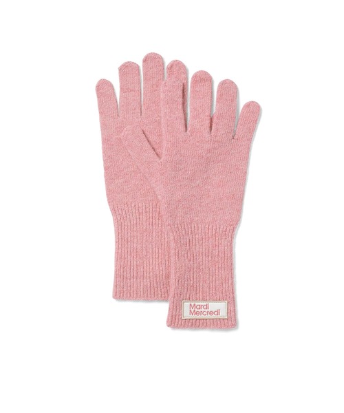 [マルディ] ウール 手袋 スクエア ロゴ WOOL GLOVE SQUARE LOGO（手袋）｜Mardi Mercredi（マルディ